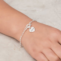Sister Charm Bracelet with Quote Card Created with Zircondia® Crystals