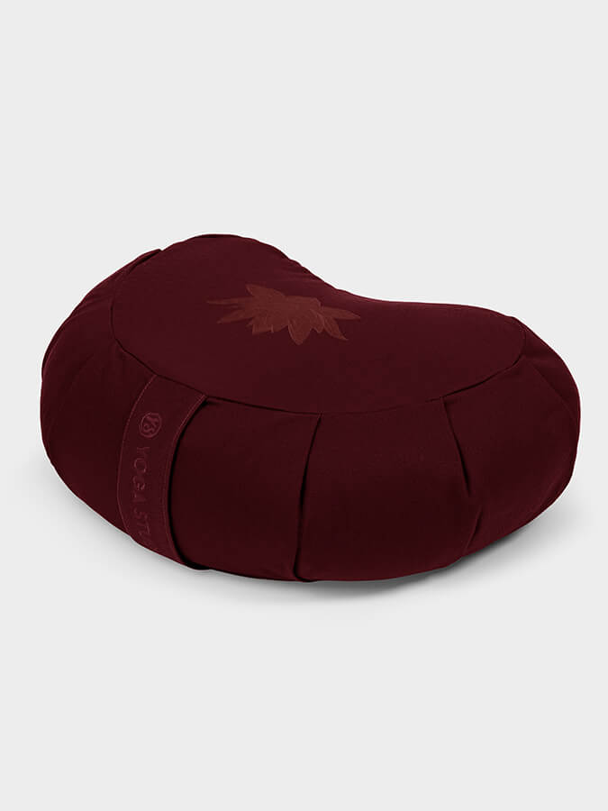 Yoga Studio GOTS Organic Cotton Crescent Lotus Zafu Buckwheat Cushion
