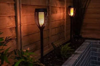 4x Flame Effect Solar Torch Stake Lights