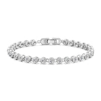 Solitaire Bracelet Created with Zircondia® Crystals