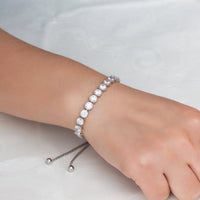 Solitaire Crystal Friendship Bracelet with Zircondia® Crystals
