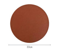 SophistiMat Brown Leather Placemat and Coaster Set