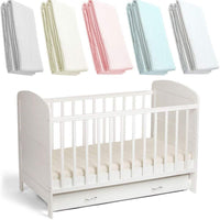 Spacesaver Cot Fitted Sheet 100% Cotton 100x52cm