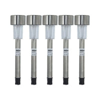 10x Stainless Steel White LED Solar powered stakelights