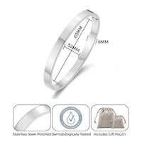 Stainless Steel Polished Bangle (7 Inch)