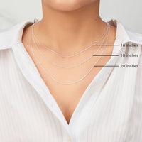 Sterling Silver 16" 18" 20" Inch 1.2mm Fine Cable Chain Necklace