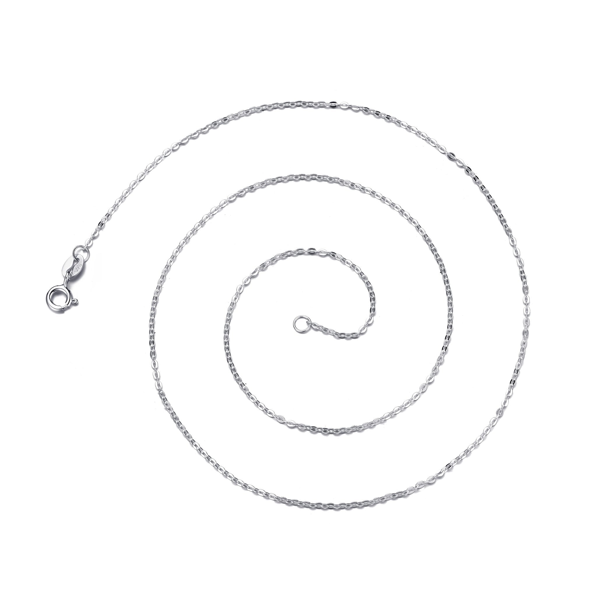 Sterling Silver 16" 18" 20" Inch 1.2mm Fine Cable Chain Necklace