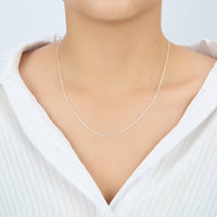 Sterling Silver 16" 18" 20" Inch 1.2mm Fine Cable Chain Necklace