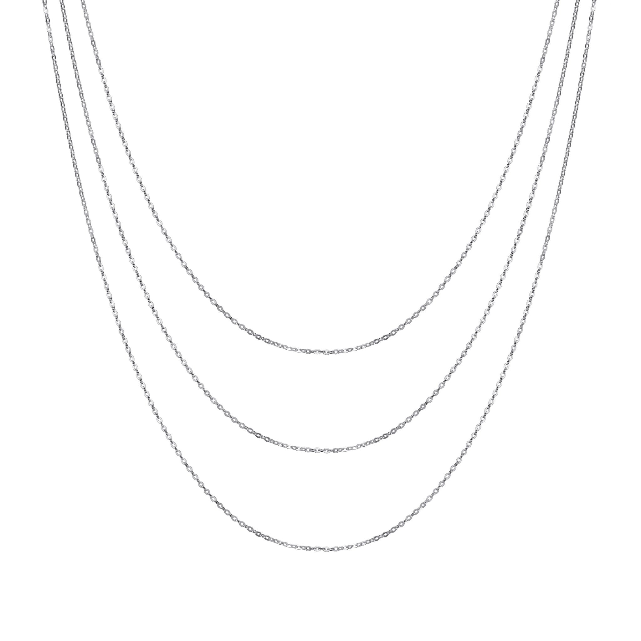 Sterling Silver 16" 18" 20" Inch 1.2mm Fine Cable Chain Necklace