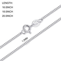 Sterling Silver 16" 18" 20" Inch 1.2mm Fine Italian Curb Chain Necklace