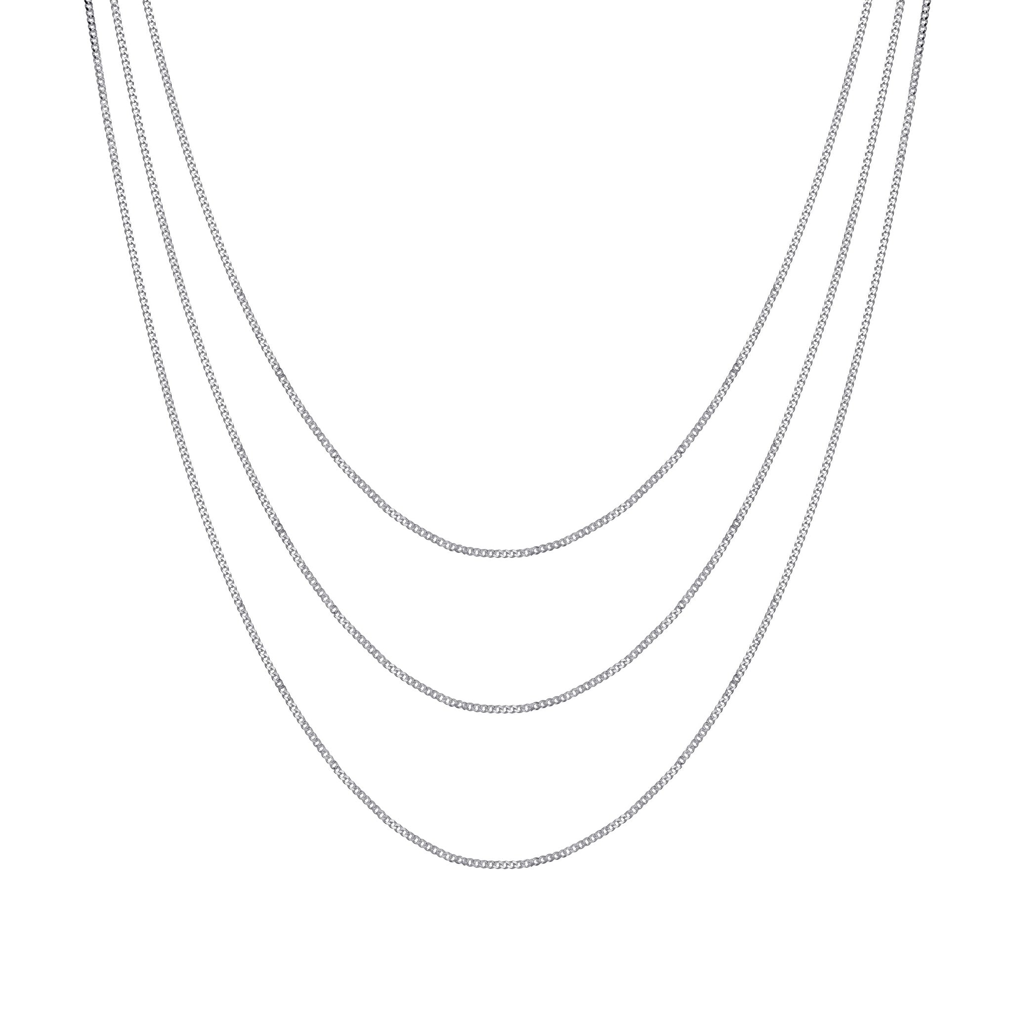 Sterling Silver 16" 18" 20" Inch 1.2mm Fine Italian Curb Chain Necklace