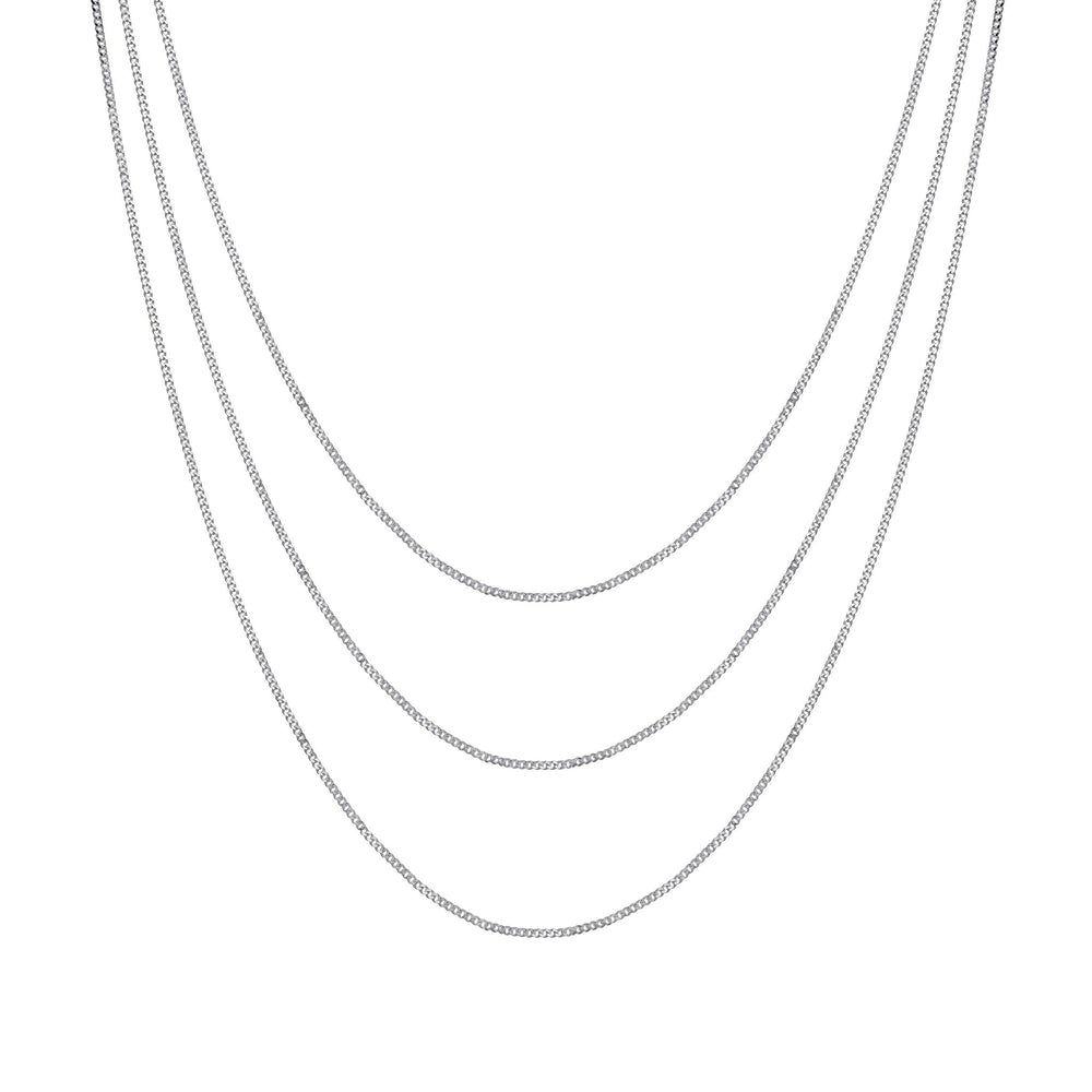 Sterling Silver 16" 18" 20" Inch 1.2mm Fine Italian Curb Chain Necklace