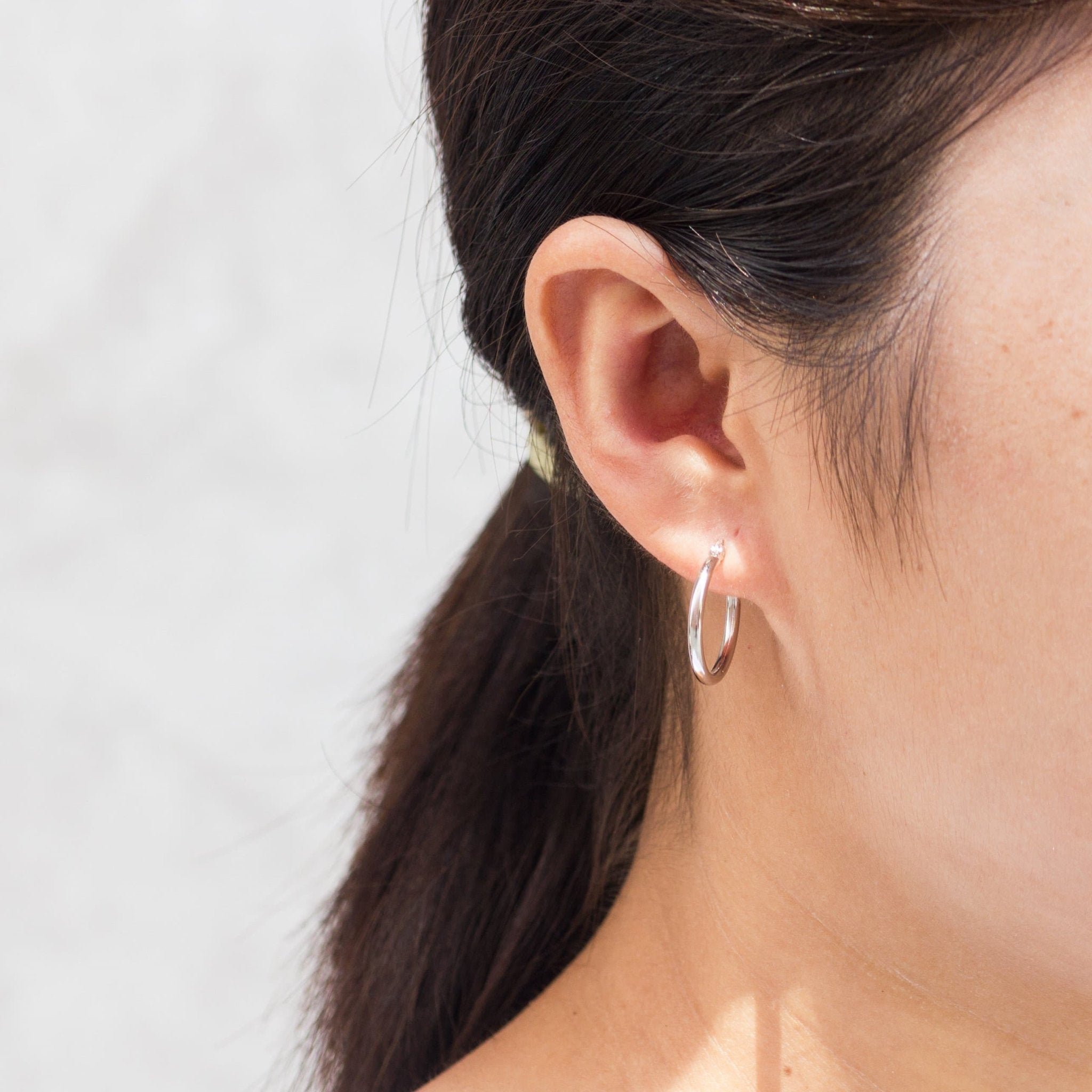 Sterling Silver 20mm Hoop Earrings