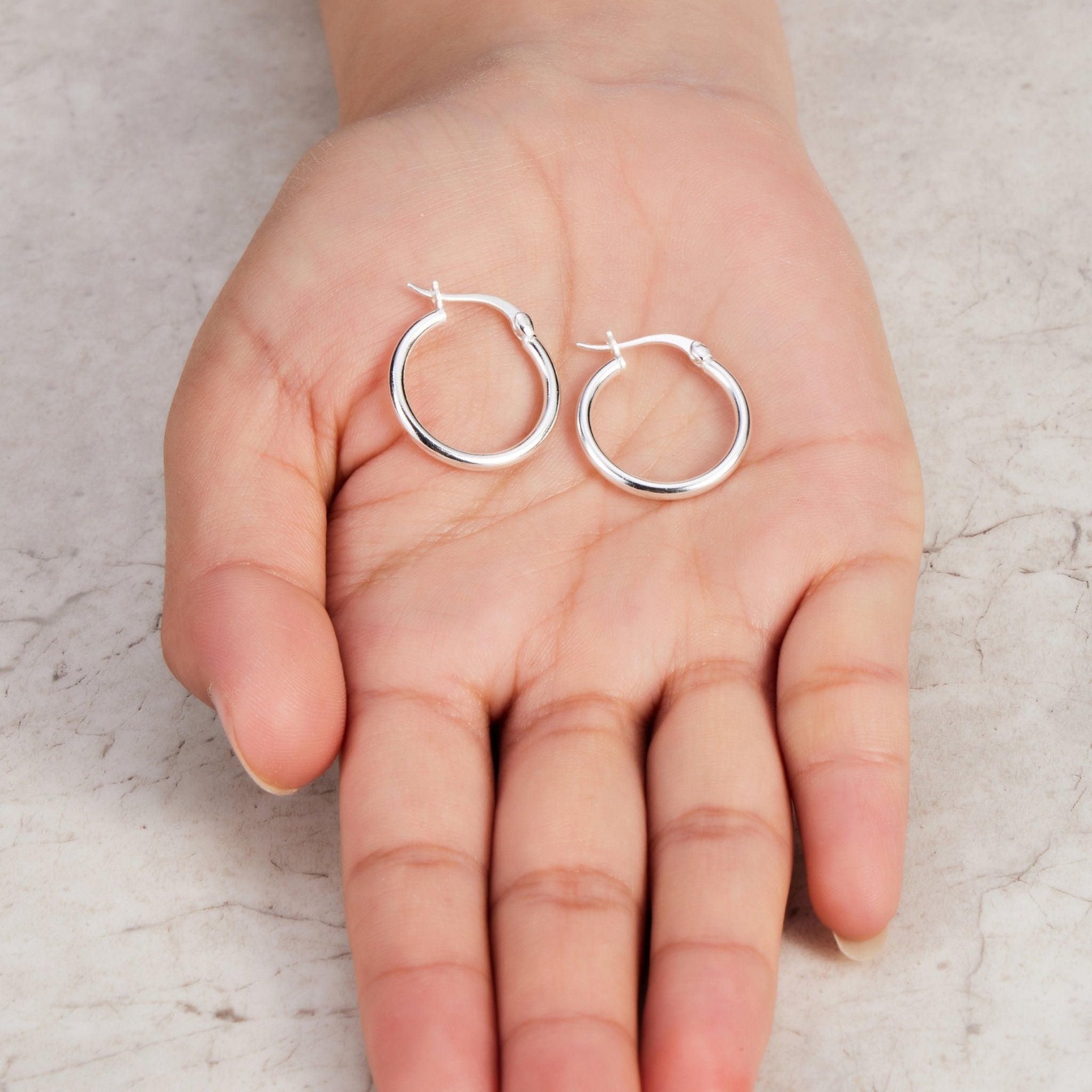 Sterling Silver 20mm Hoop Earrings