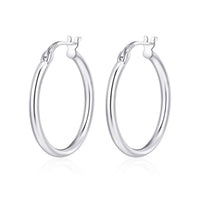 Sterling Silver 25mm Hoop Earrings