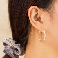 Sterling Silver 30mm Hoop Earrings