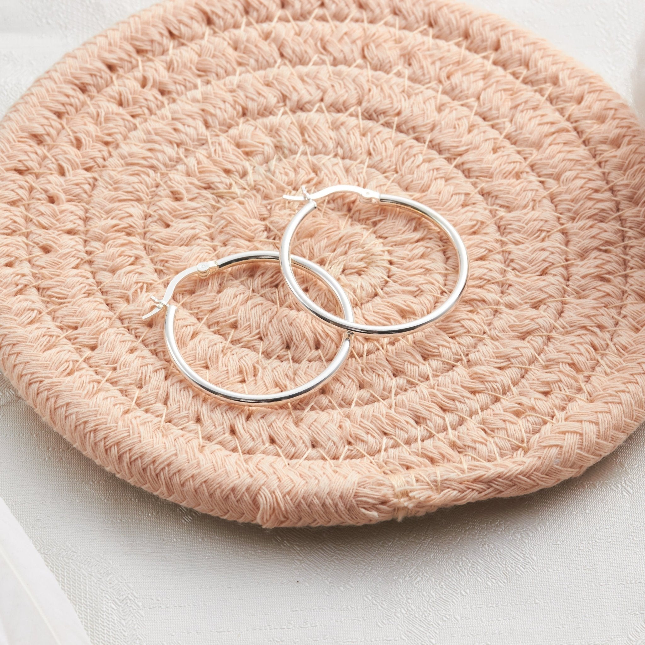 Sterling Silver 30mm Hoop Earrings