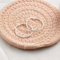 Sterling Silver 30mm Hoop Earrings