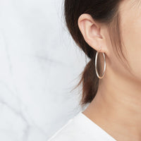 Sterling Silver 40mm Hoop Earrings