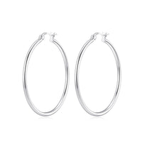 Sterling Silver 40mm Hoop Earrings