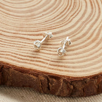 Sterling Silver 4mm Love Knot Earrings