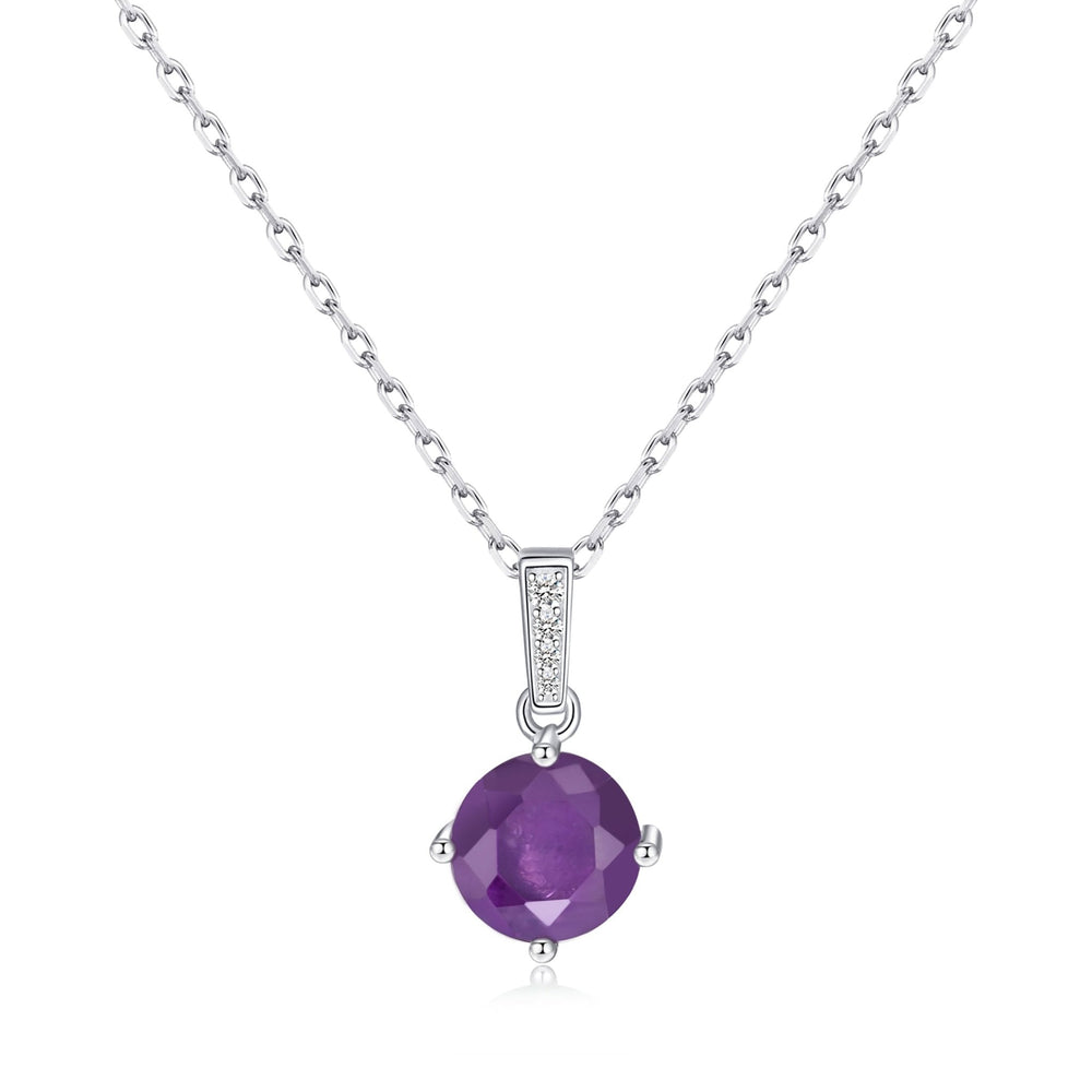 Sterling Silver Amethyst Gemstone Necklace
