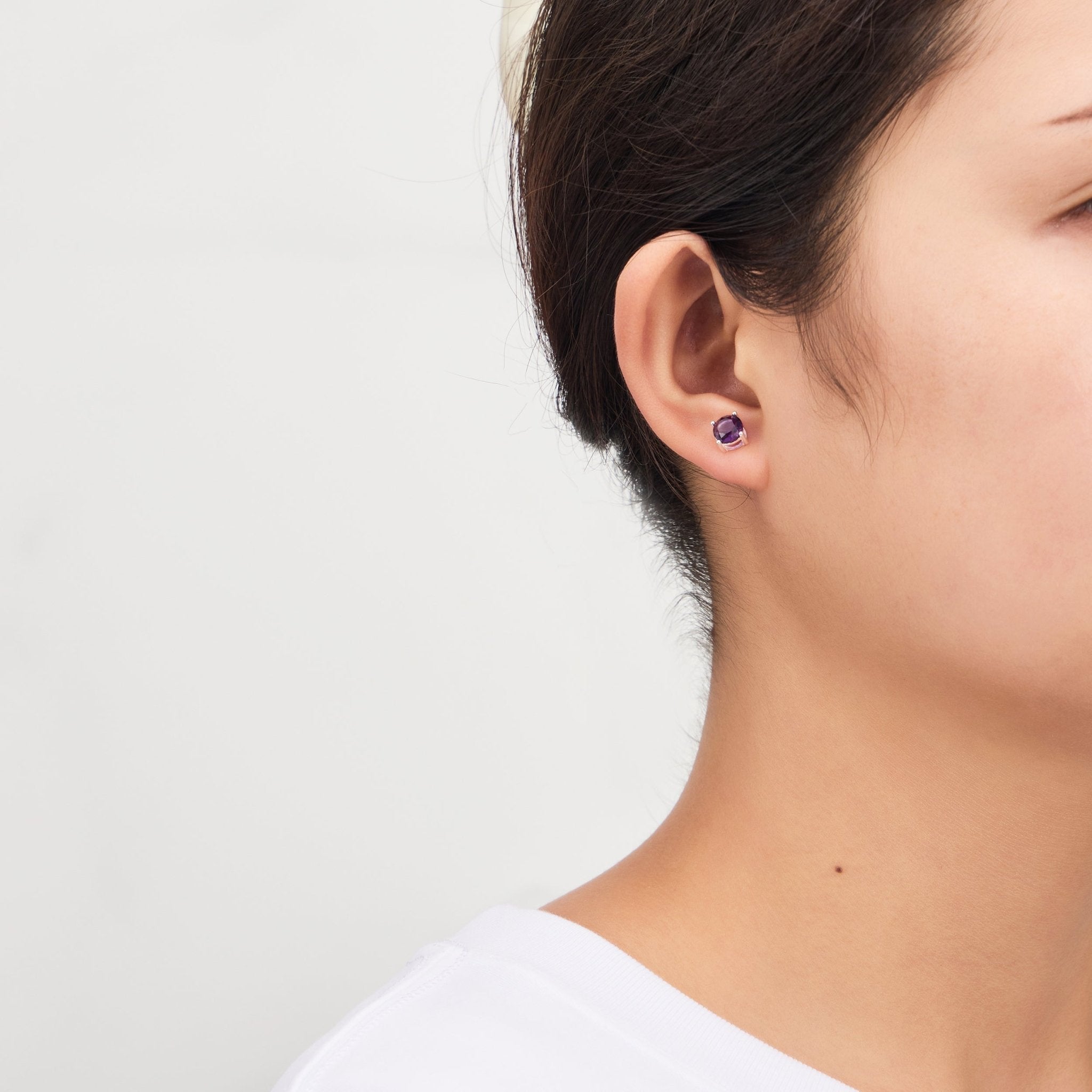 Sterling Silver Amethyst Gemstone Set with Quote Card