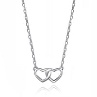 Sterling Silver Sister Heart Link Necklace with Quote Card