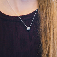 Sterling Silver Auntie Quote Knot Necklace