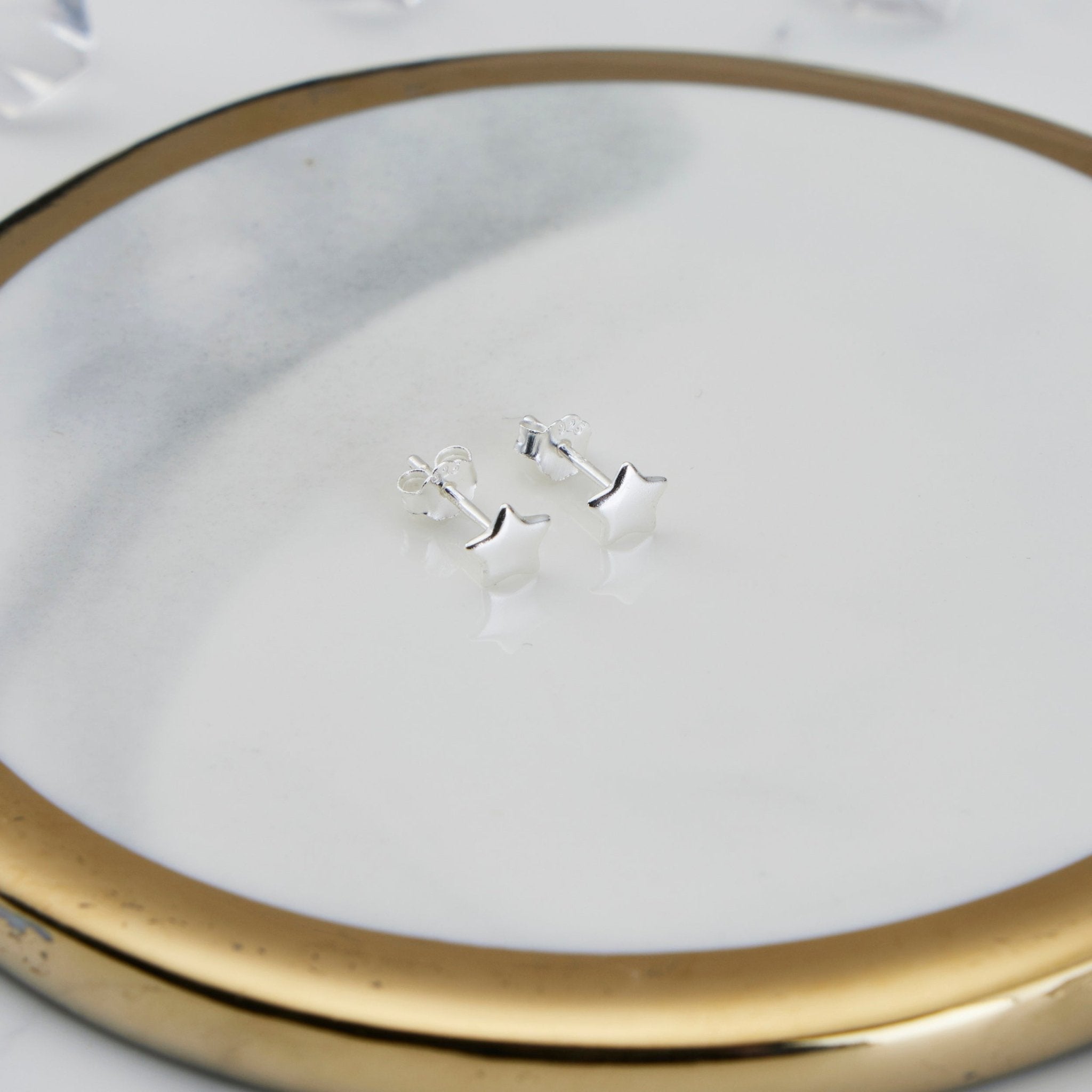 Sterling Silver Grandma Quote Star Earrings