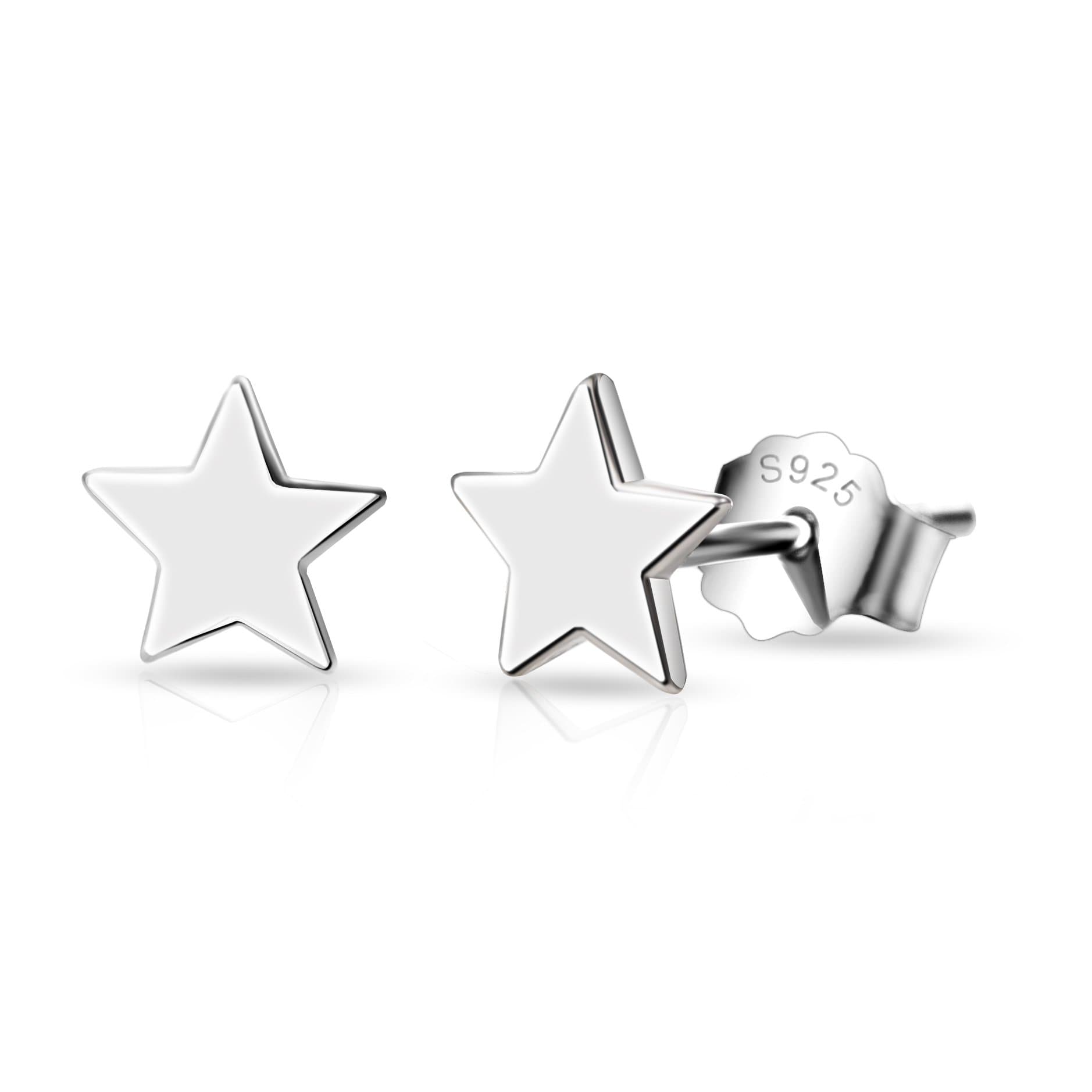 Sterling Silver Mum Quote Star Earrings
