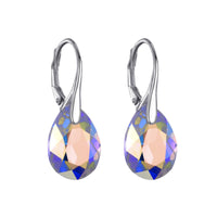 Sterling Silver Aurora Borealis Drop Earrings Created with Zircondia® Crystals