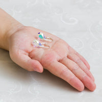 Sterling Silver Aurora Borealis Drop Earrings Created with Zircondia® Crystals