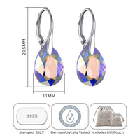 Sterling Silver Aurora Borealis Drop Earrings Created with Zircondia® Crystals