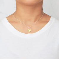 Sterling Silver Aurora Borealis Heart Necklace Created with Zircondia® Crystals