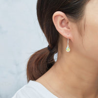 Sterling Silver Aurora Borealis Pear Earrings Created with Zircondia® Crystals