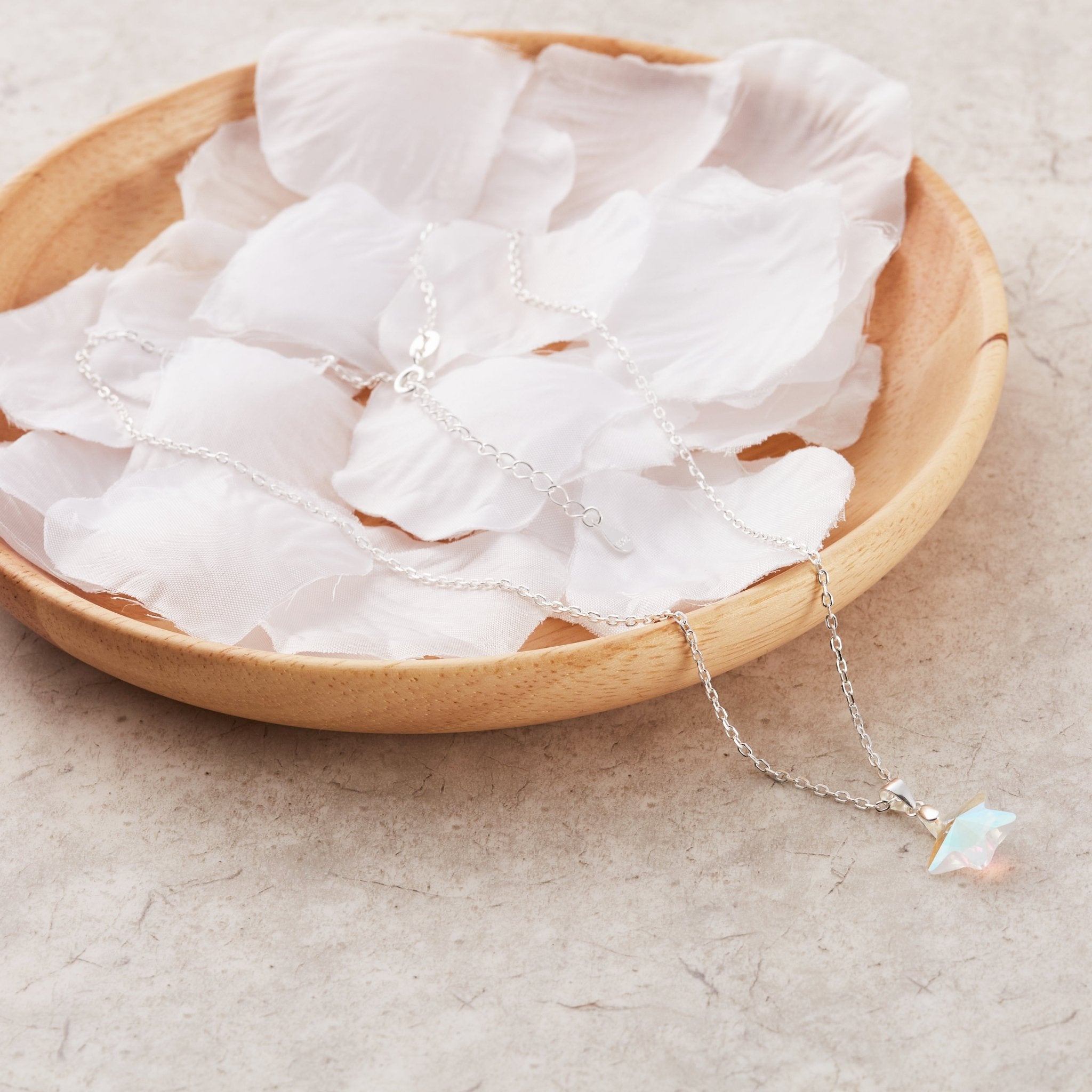 Sterling Silver Aurora Borealis Star Necklace Created with Zircondia® Crystals