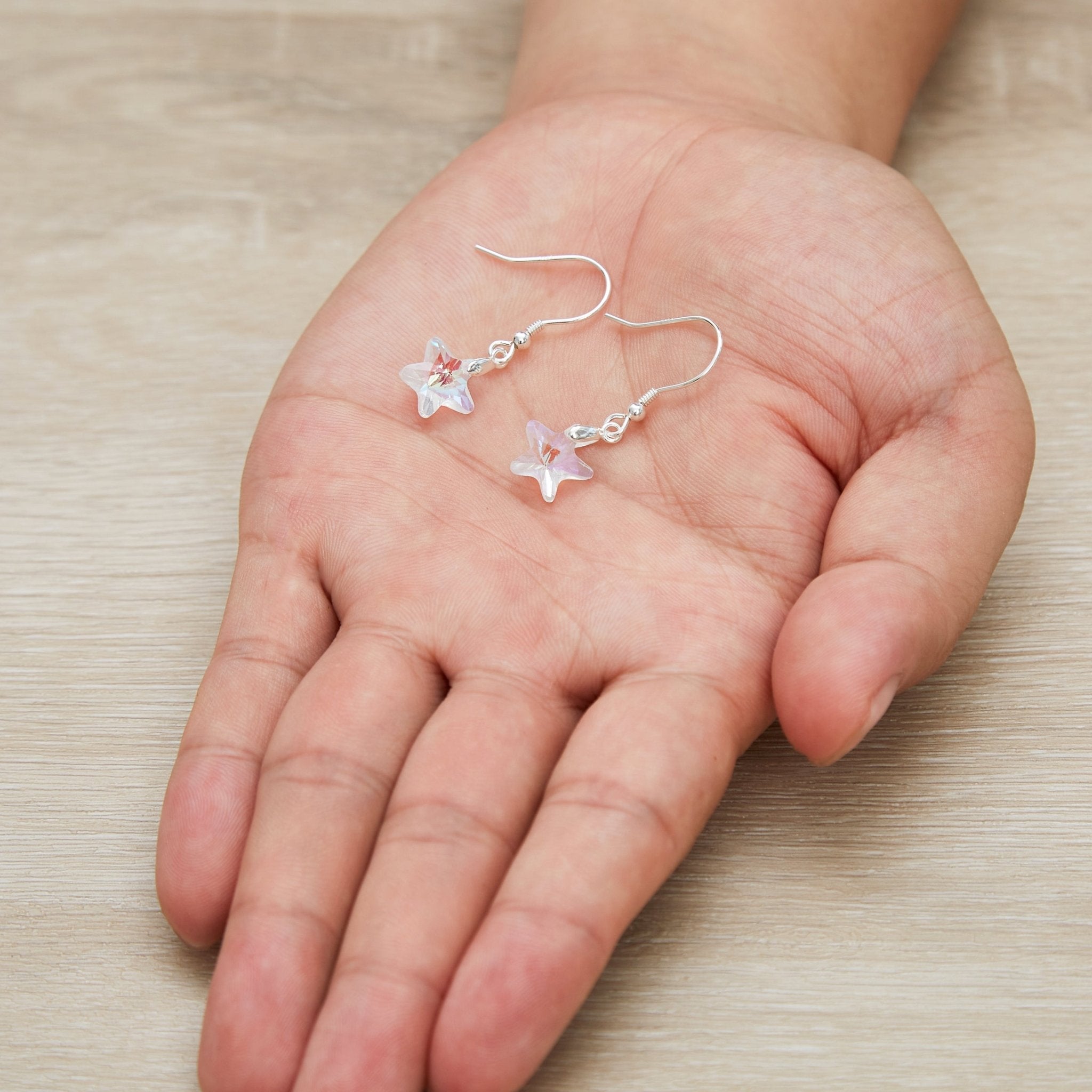 Sterling Silver Aurora Borealis Star Set Created with Zircondia® Crystals