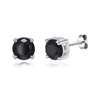 Sterling Silver Black Onyx Gemstone Earrings with Quote Card