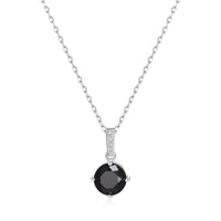 Sterling Silver Black Onyx Gemstone Necklace