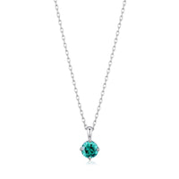 Sterling Silver Blue Necklace Created with Zircondia® Crystals