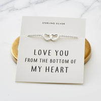 Sterling Silver Bottom of my Heart Bracelet