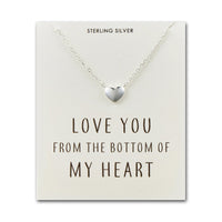 Sterling Silver Bottom of my Heart Necklace