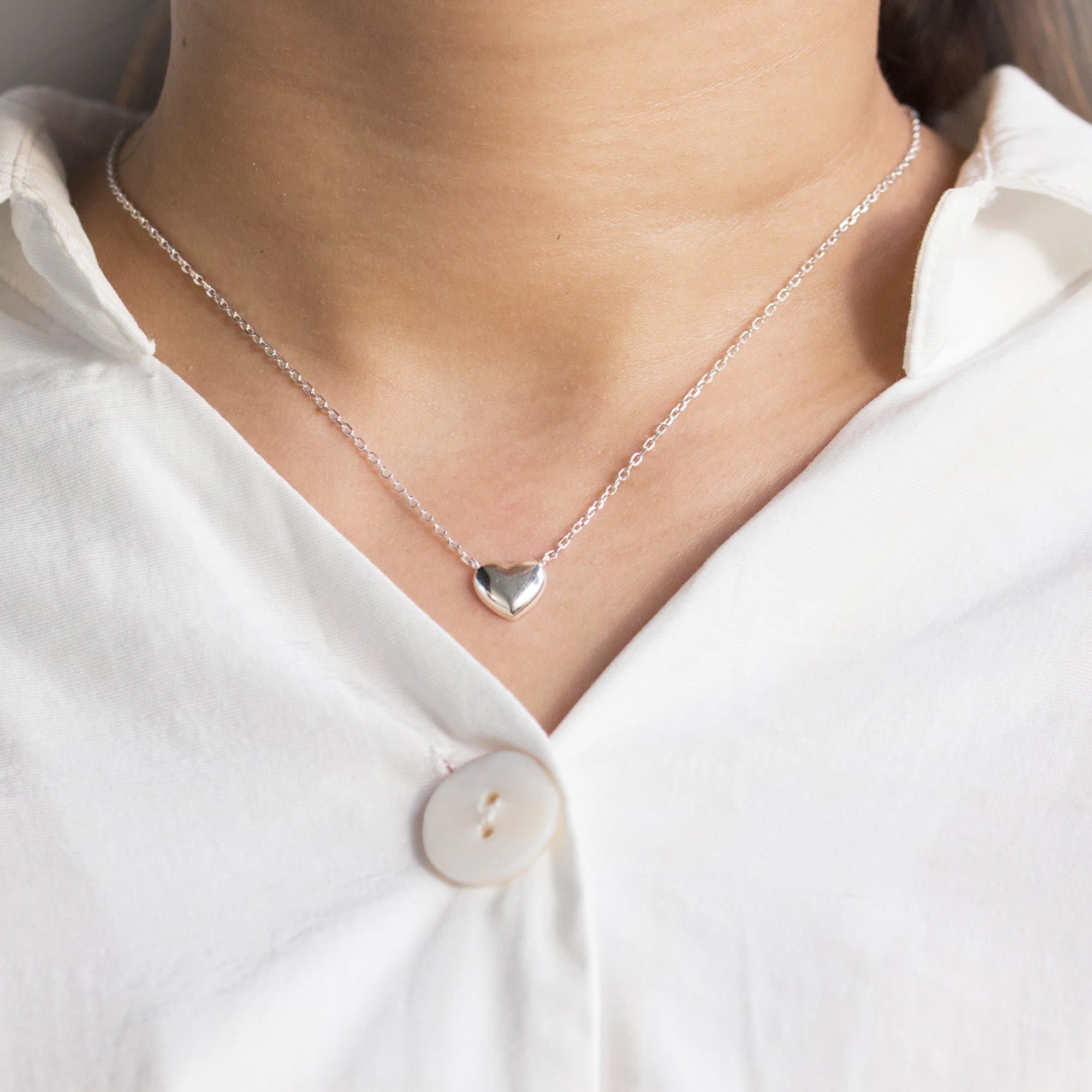 Sterling Silver Bottom of my Heart Necklace