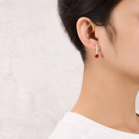 Sterling Silver Carnelian Gemstone Drop Earrings