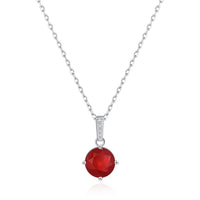 Sterling Silver Carnelian Gemstone Necklace