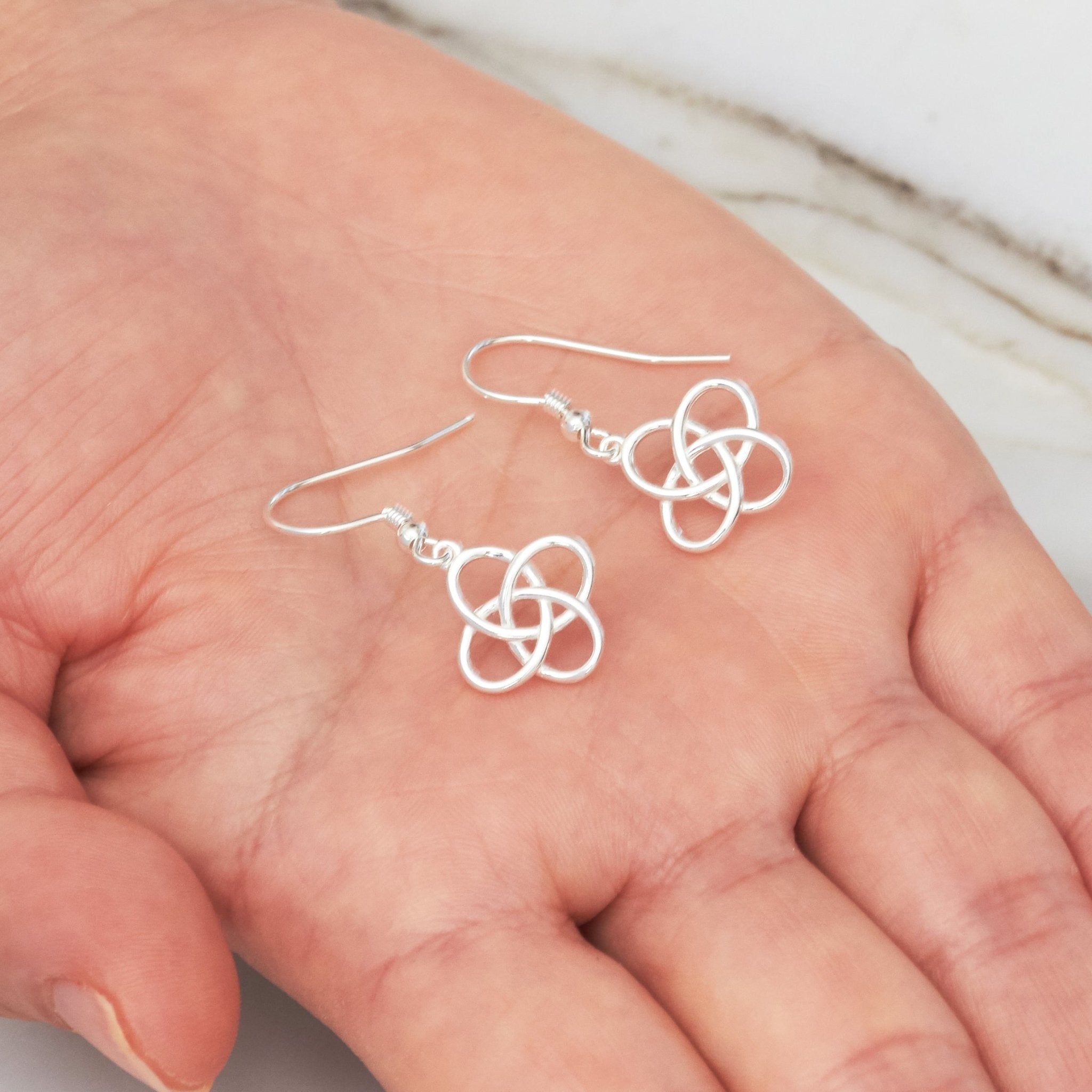 Sterling Silver Celtic Dangle Earrings