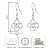 Sterling Silver Celtic Dangle Earrings