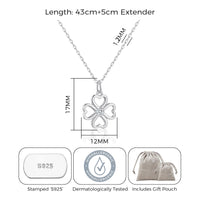 Sterling Silver Clover Necklace Created with Zircondia® Crystals