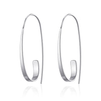Sterling Silver Curved Earrings